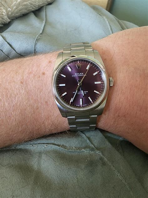 purple rolex dials history.